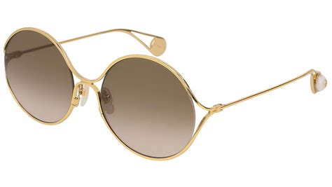 gucci gg0253s gold brown|Gucci GG0253S 005 Shiny Endura Gold GG0253S Round .